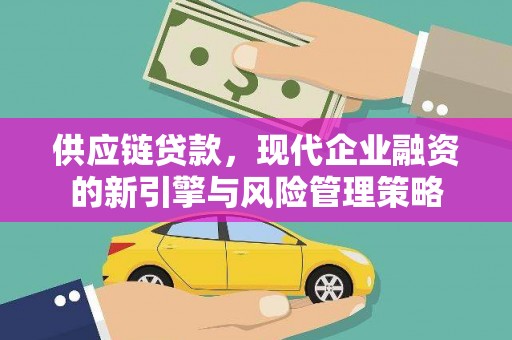 西青供应链贷款，现代企业融资的新引擎与风险管理策略