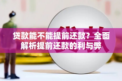 西青贷款能不能提前还款？全面解析提前还款的利与弊