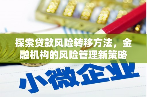 西青探索贷款风险转移方法，金融机构的风险管理新策略