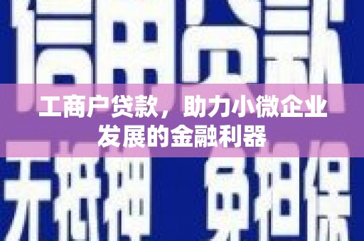 西青工商户贷款，助力小微企业发展的金融利器
