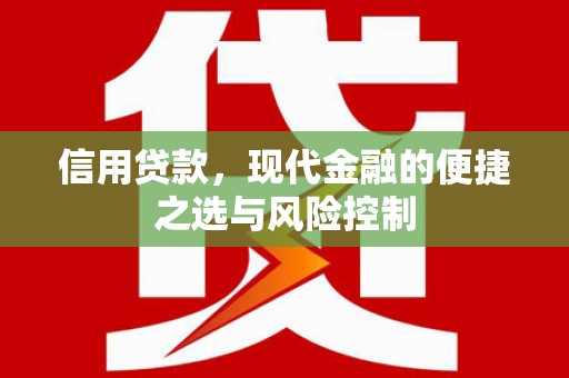 西青信用贷款，现代金融的便捷之选与风险控制