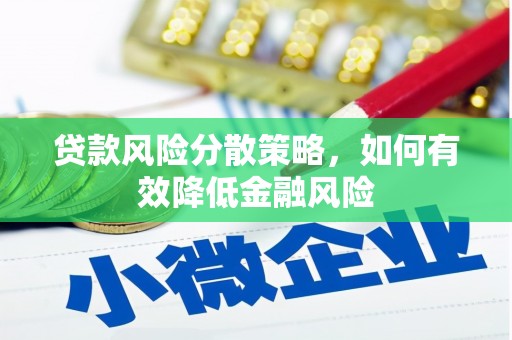 西青贷款风险分散策略，如何有效降低金融风险