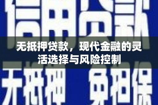 西青无抵押贷款，现代金融的灵活选择与风险控制