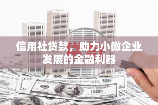 西青信用社贷款，助力小微企业发展的金融利器