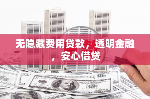 西青无隐藏费用贷款，透明金融，安心借贷