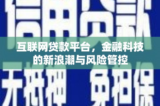西青互联网贷款平台，金融科技的新浪潮与风险管控