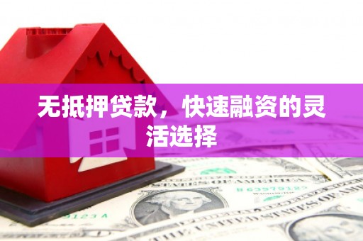 西青无抵押贷款，快速融资的灵活选择