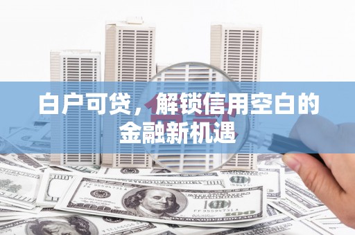 西青白户可贷，解锁信用空白的金融新机遇