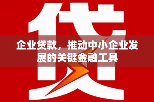 西青企业贷款，推动中小企业发展的关键金融工具