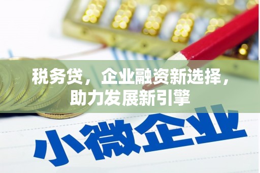 西青税务贷，企业融资新选择，助力发展新引擎