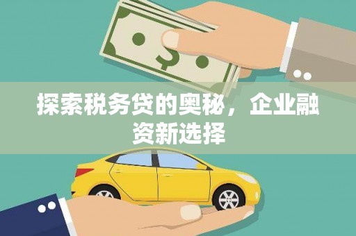西青探索税务贷的奥秘，企业融资新选择