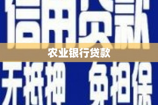 西青农业银行贷款