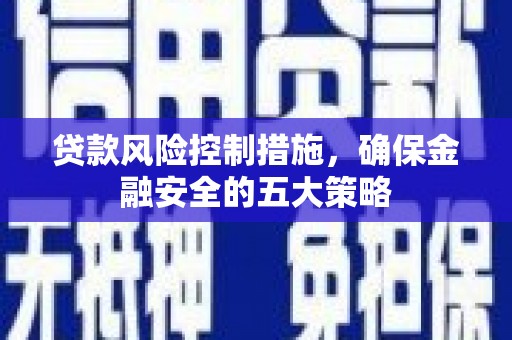 西青贷款风险控制措施，确保金融安全的五大策略