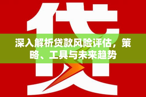 西青深入解析贷款风险评估，策略、工具与未来趋势