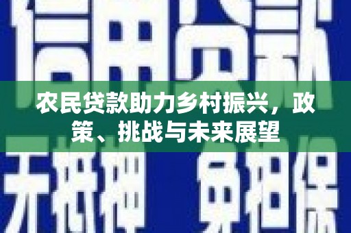 西青农民贷款助力乡村振兴，政策、挑战与未来展望