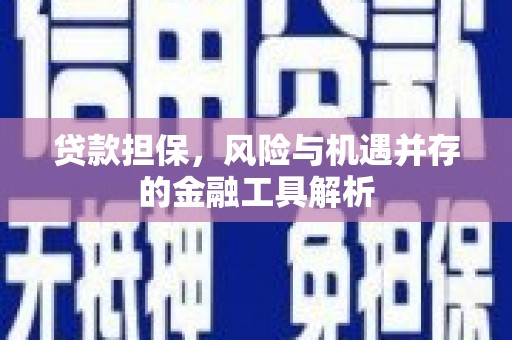西青贷款担保，风险与机遇并存的金融工具解析