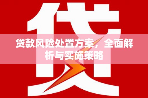 西青贷款风险处置方案，全面解析与实施策略